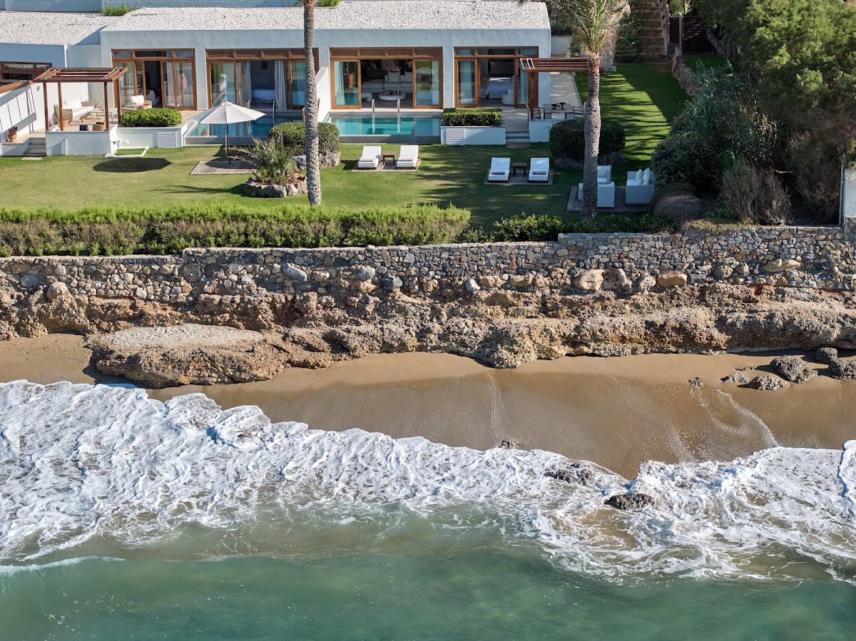 Lagoon pools and sea-view terraces at Amirandes, Grecotel’s resort on the north coast of Crete