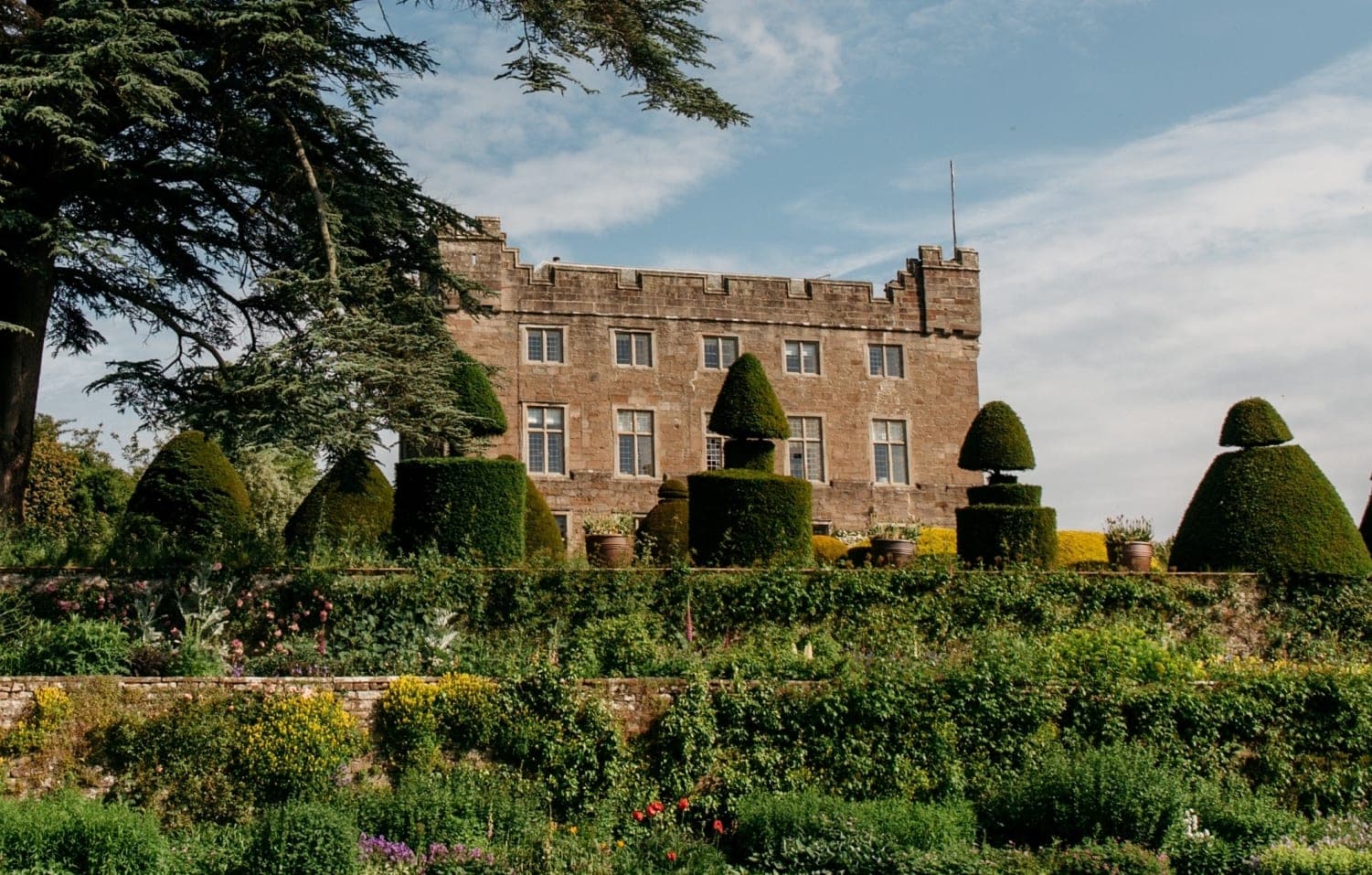 Askham Hall and its topiary garden on the eastern edge of the Lake District
