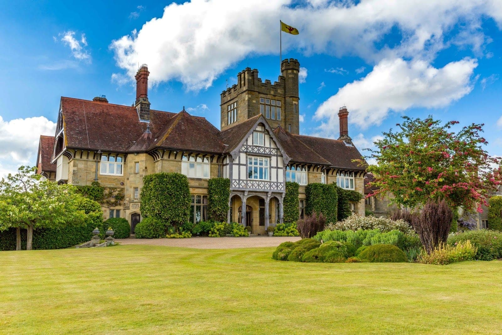 Cowdray House and its parkland on the South Downs estate at Midhurst