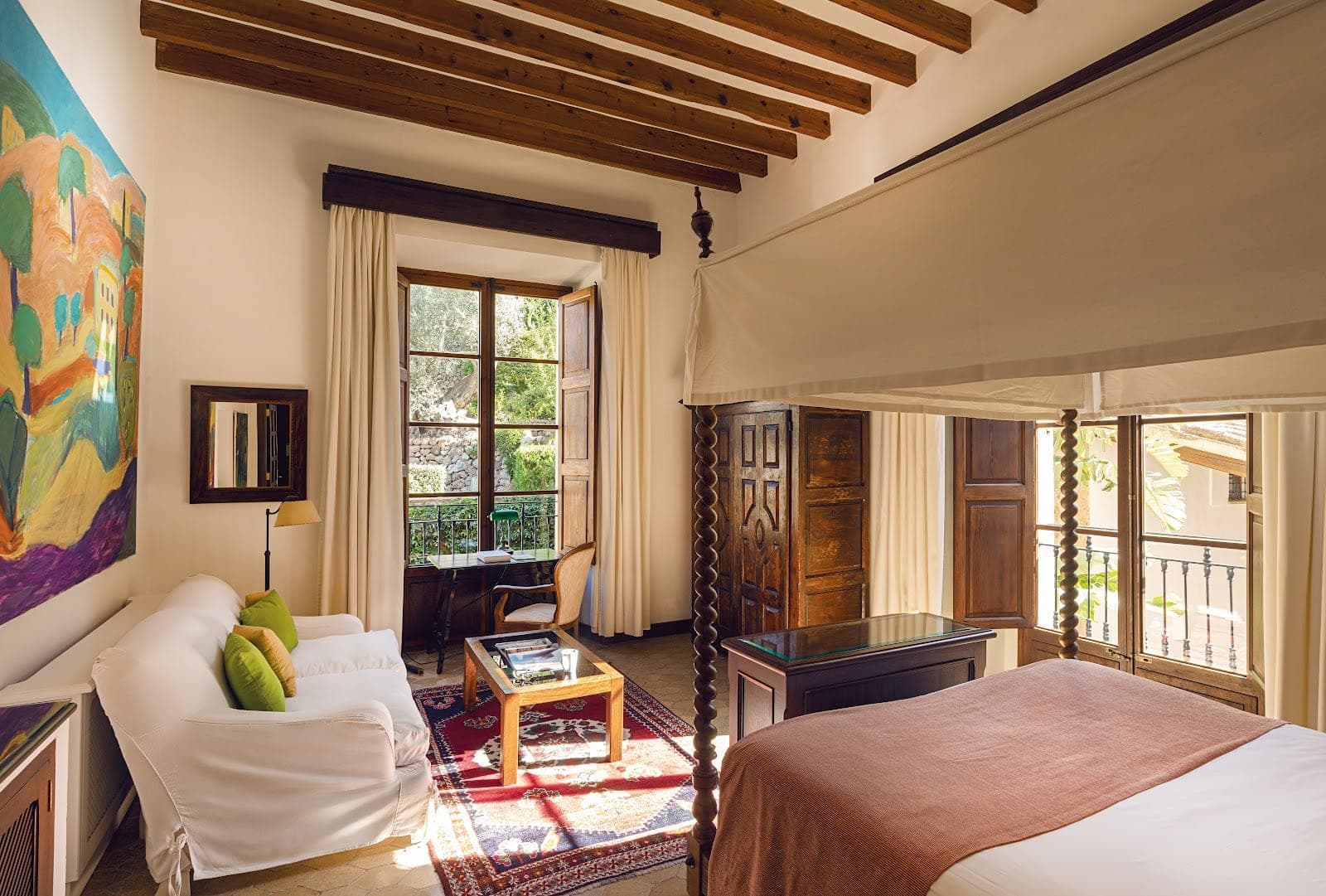 La Residencia’s stone manor houses on the olive terraces above Deià, Mallorca