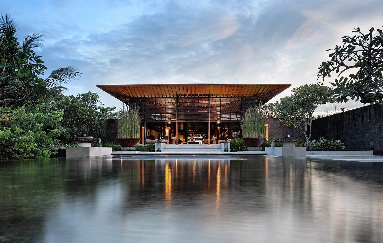 Soori Bali at Kelating in Tabanan, grey stone villas between the rice terraces and a black sand beach