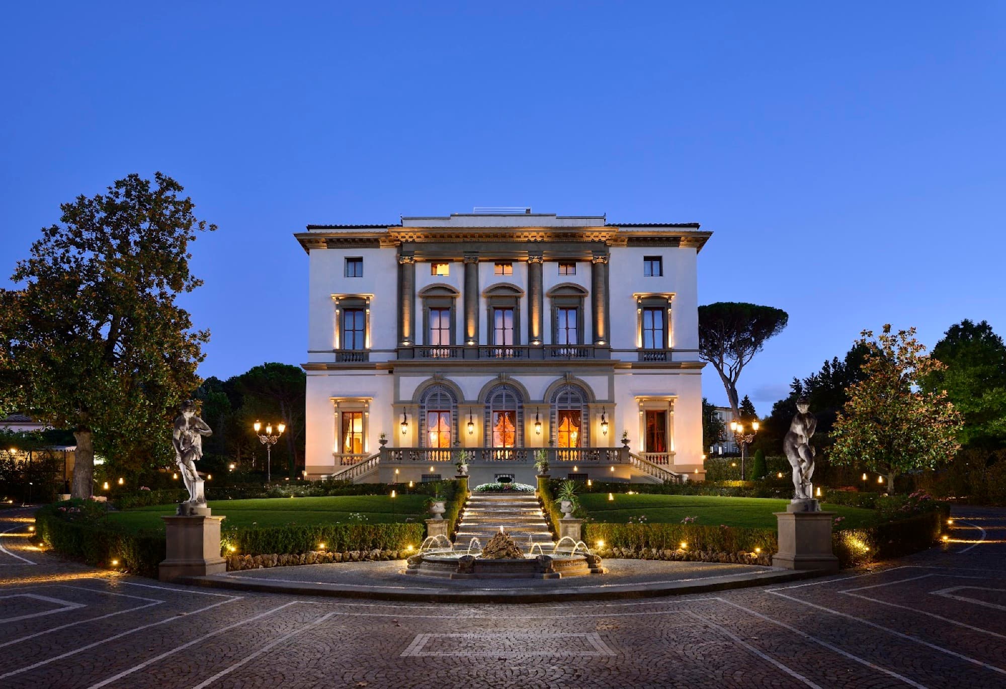 Villa Cora’s Belle Époque façade and gardens in Florence
