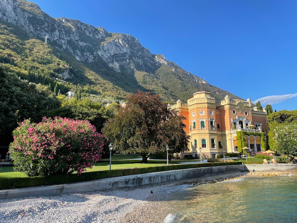 Grand Hotel a Villa Feltrinelli on the water at Gargnano, western shore of Lake Garda
