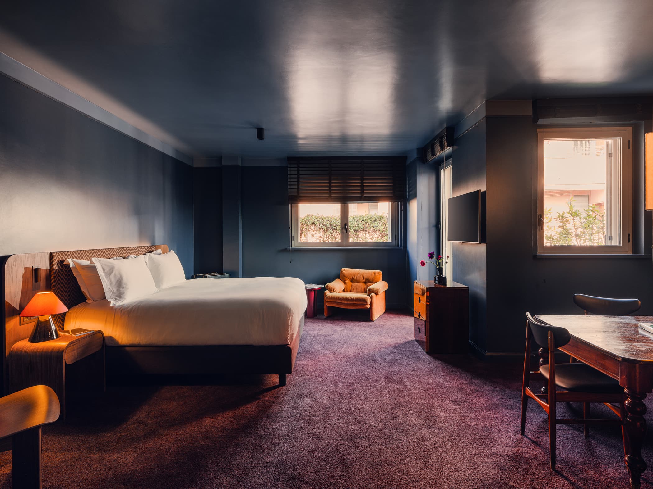 Aethos Milan boutique hotel interior in the Navigli district